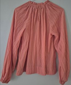 Women's Prologue Long Sleeve Orange Blouse