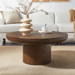 Homy Casa Round Coffee Table 35.98" for Living Room Open Box