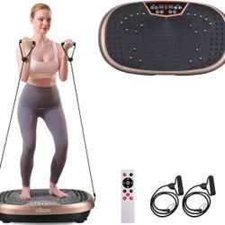 EILISON FitMax 3D XL Vibration Plate Exercise Machine - Whole Body Workout Vibration Platform w/Loop