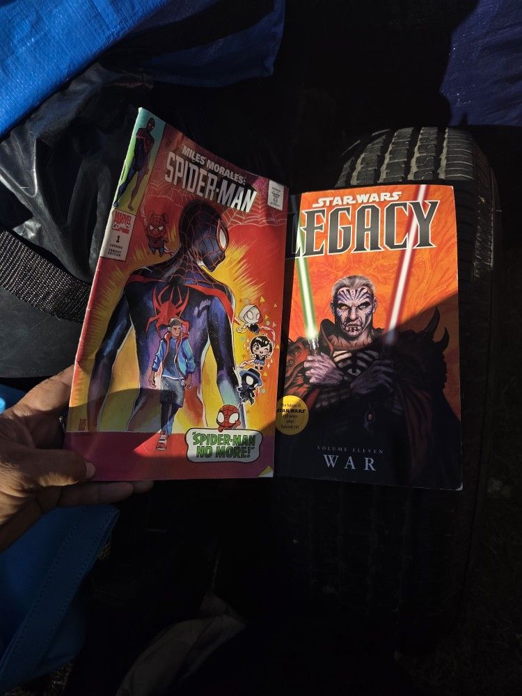 spider man comic and star wars book