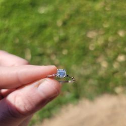 14K White Gold Engagement Ring