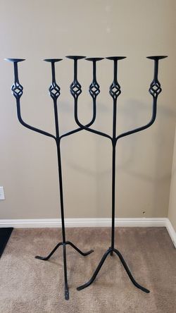 Large iron candle holder