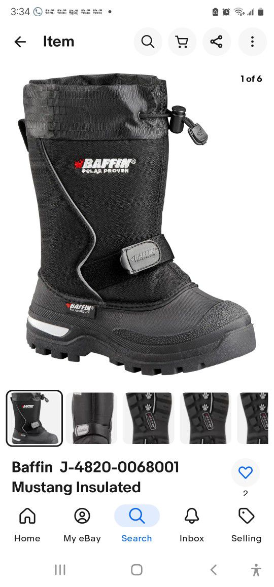 Baffin Snow Boot, New,  Kids Size 13, New