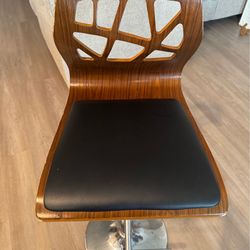 Leather Kitchen Stools Pair