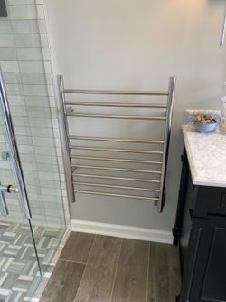 Towel warmer heated rack