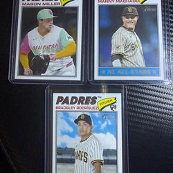Padres 3 card lot
