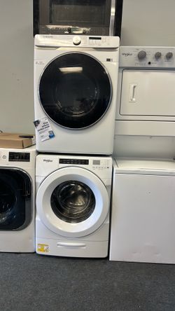 Front load washer and gas dryer stackable