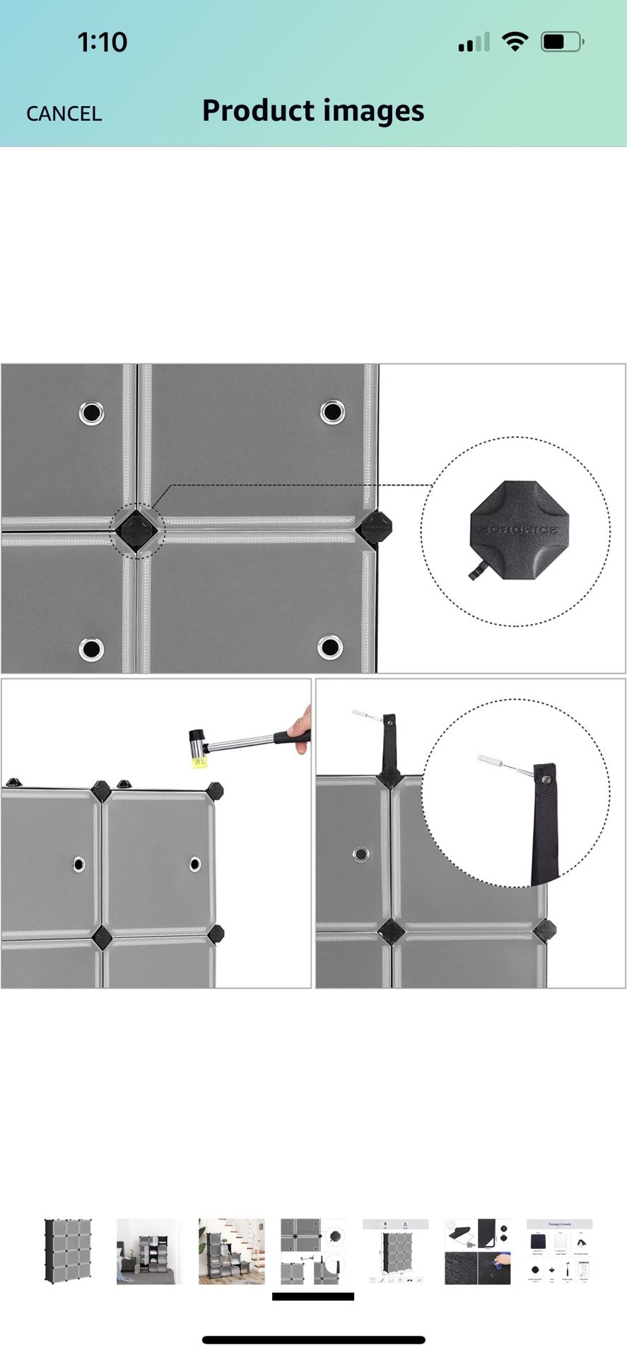 12 Cube Storage Organiser