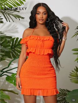 New Medium orange dress