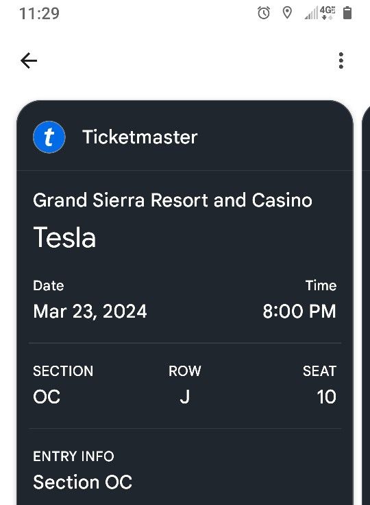 tesla tickets reno