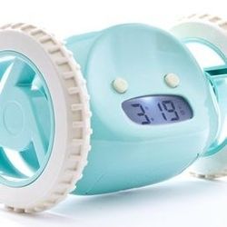 Clocky Aqua  Run Away Alarm Clock Loud Alarm Clock for Heavy Sleepers on Wheels (BRAND NEW)