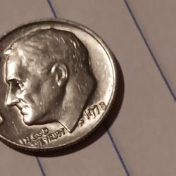 1978 Roosevelt Dime No Mint Mark Error Coin 