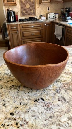 Large Teak Salad Bowl
