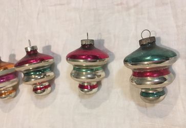 Vintage 1950s Glass Christmas Ornaments