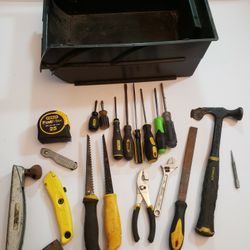 Stanley Storage Bin with Stanley Tools