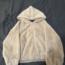 faux fur zip-up hoodies
