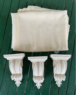 Set of 3 Drapery Sconces & a Custom 12’ Swag
