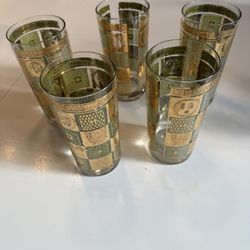 Vintage Georges Briard 22k Collins Glasses 