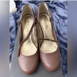Kenneth Cole Ankle Wedge Cognac 9.5