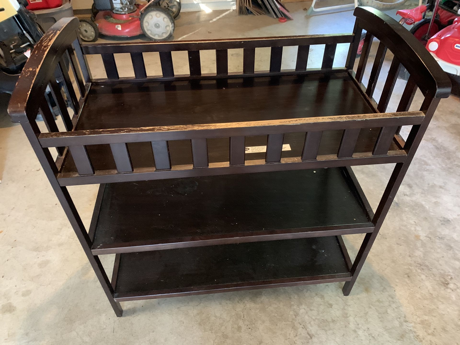 Baby crib and changing table