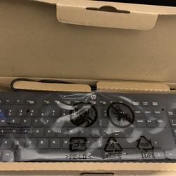 ⌨️ Brand New HP Slim Wired USB Keyboard (Model 803181-001)
