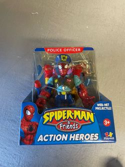 Toy Biz Spider-Man & Friends 6" Police Officer Spider-Man with Web-Net Projectile