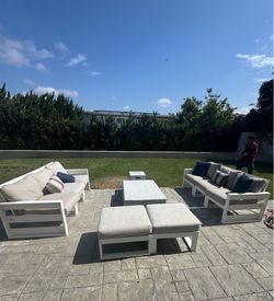 Polywood and Sunbrella Outdoor Furniture Deep Seating (Double Set)