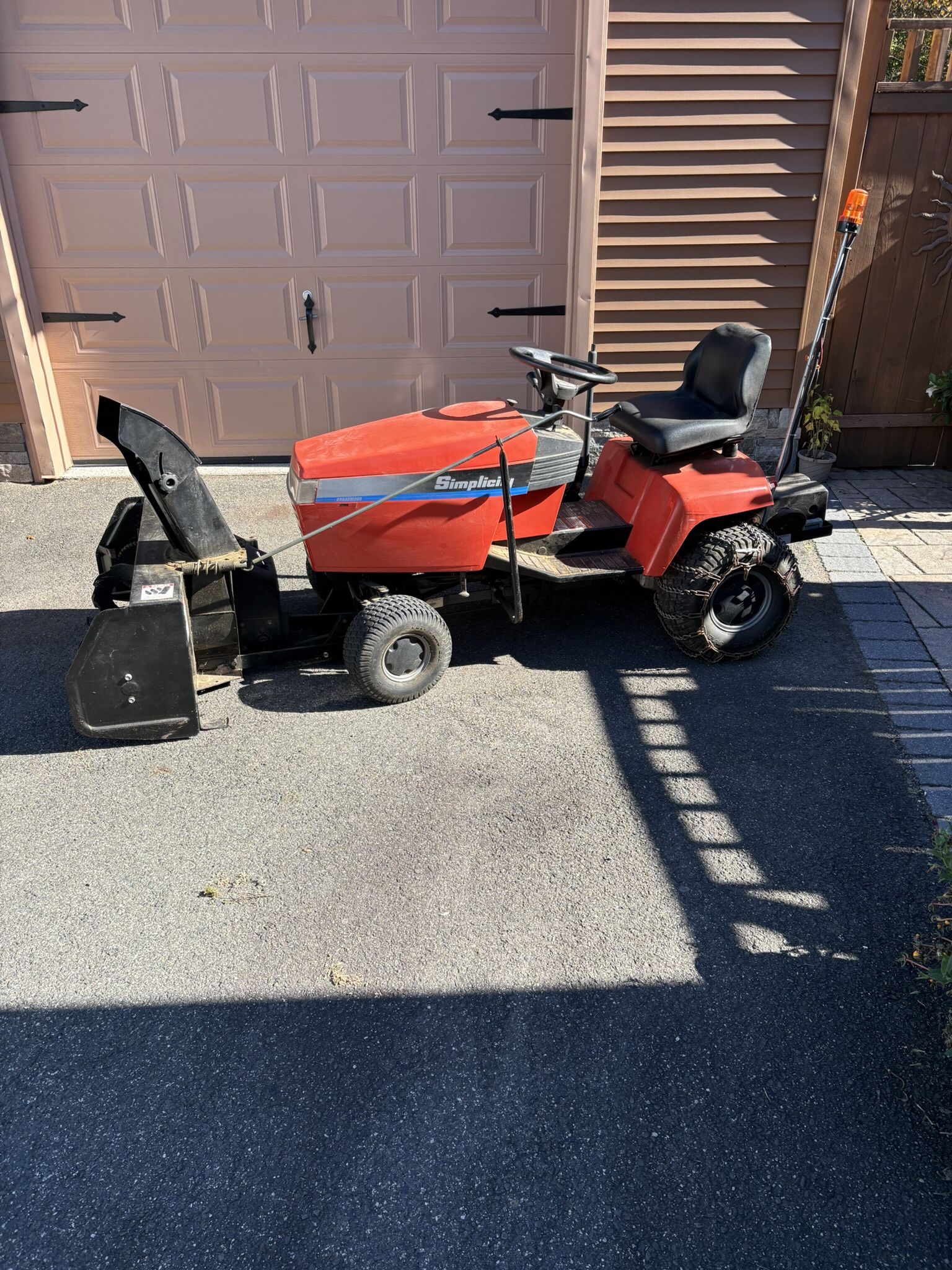 Simplicity Snow Tractor 1000 Hrs Snow Attachment Only 2001 Yr Mnf 