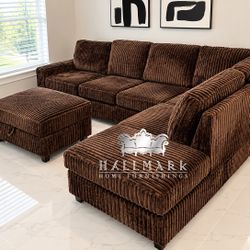 Fluffy Reversible Sectionals + Ottoman