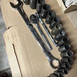 Proto Deep Socket Set From 3/8 To 1 1/2  