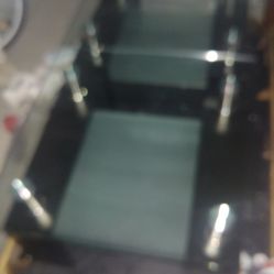 2 Glass End Table For Sale