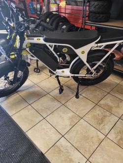 Fat Tire Electric Bike White Frame