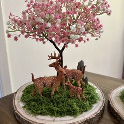 Table Centerpiece – Cherry Blossom & Woodland Deer Theme