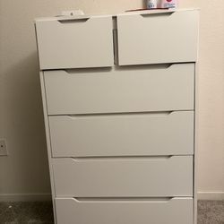 6 drawer white dresser