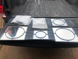 Square mirror set decorative