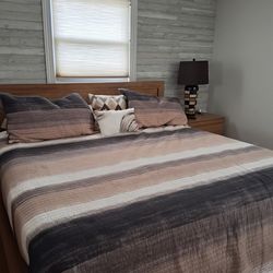 All Wood California King Bedroom Set with mattress