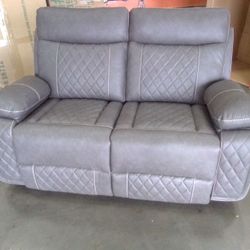 Light Gray Power Loveseat