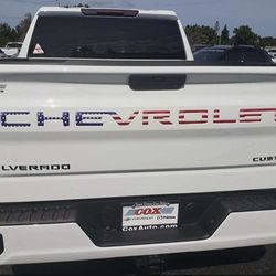 USA flag 3D raised letters fits CHEVROLET SILVERADO 19 20 21 22 23 24