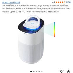 Air Purifier For LARGE ROOM , HEPA Air Purifier for Pets, Remove 99.99% Odors Dust Pollen, Up to 2763 ft²