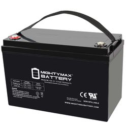 Mighty Max 12V, 125Ah, AGM, Battery Compatible with Camper, Trailer, Golf Cart