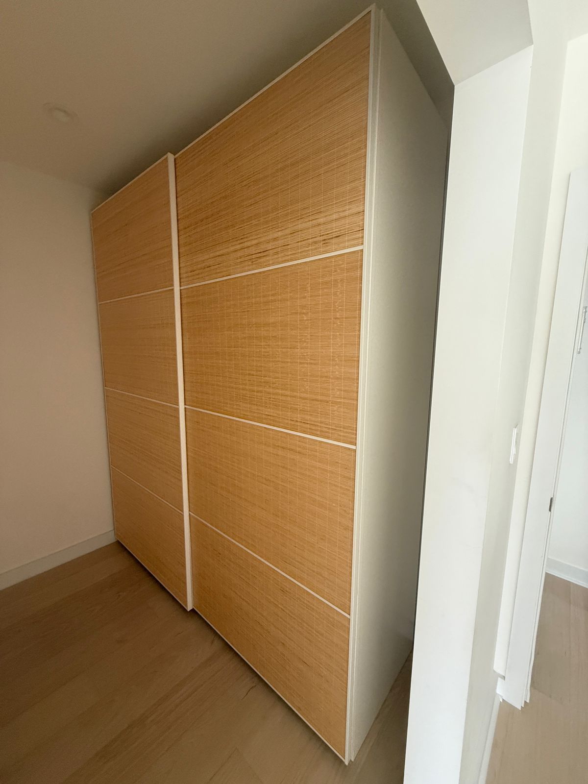 IKEA PAX Wardrobe with Bamboo-Style Sliding Doors – Excellent Condition