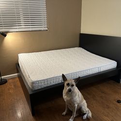 IKEA Malm Full Size Dark Brown Bed Frame & Mattress