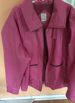 XL pink leather jacket