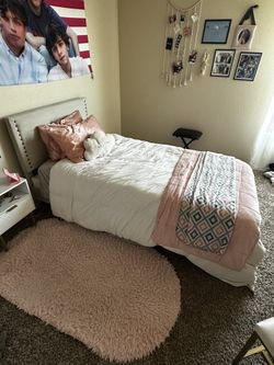 Twin Bed frame, Box Spring & Mattress 