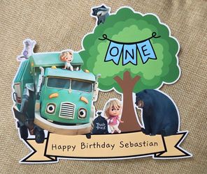 Trash Truck Cake Topper