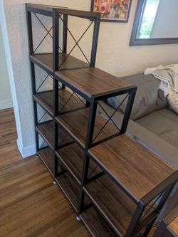 Step shelves / bookcases