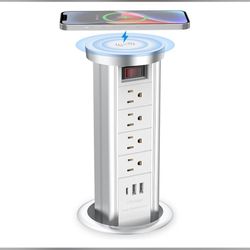 BTU Pop Up Outlet For Countertop Receptacle Power Strip 