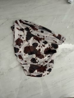 Shein Cow print mesh top
