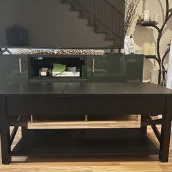 Black Coffee Table 47.2” With Two Way Lift Top With Hidden Storage