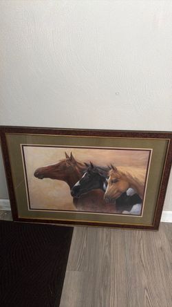 Framed Horse Portrait Wall Art